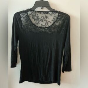 Elegant Black Lace Women's Top